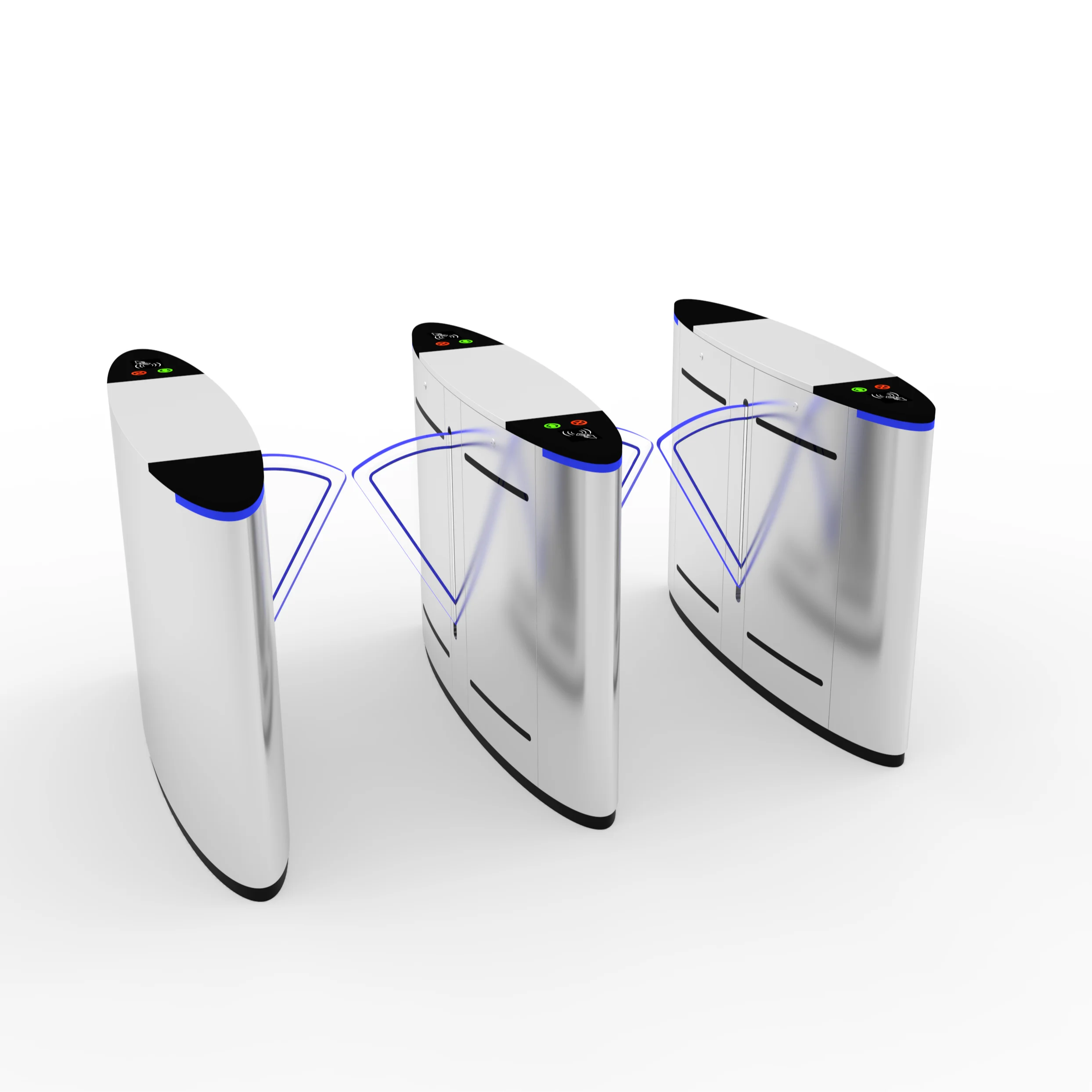 Full Automatic Rfid Sus304 flap barrier turnstile  For Security access control