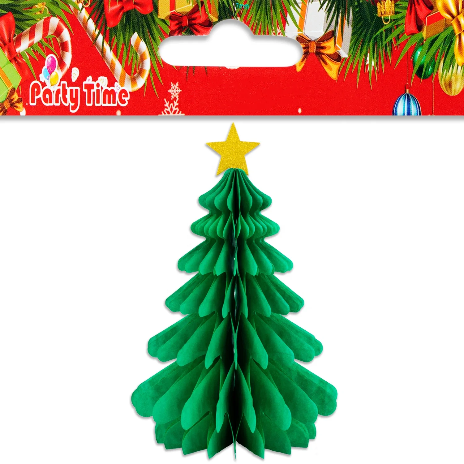 Christmas Paper Ornament Christmas Tree Honeycomb Centerpieces Xmas Table Ornaments Gift for Baby Shower Birthday Party Supplies