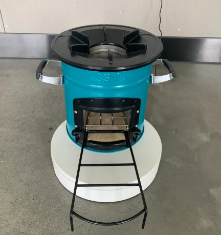 Classic cast iron top 26cm secure single door camping wood burning stove