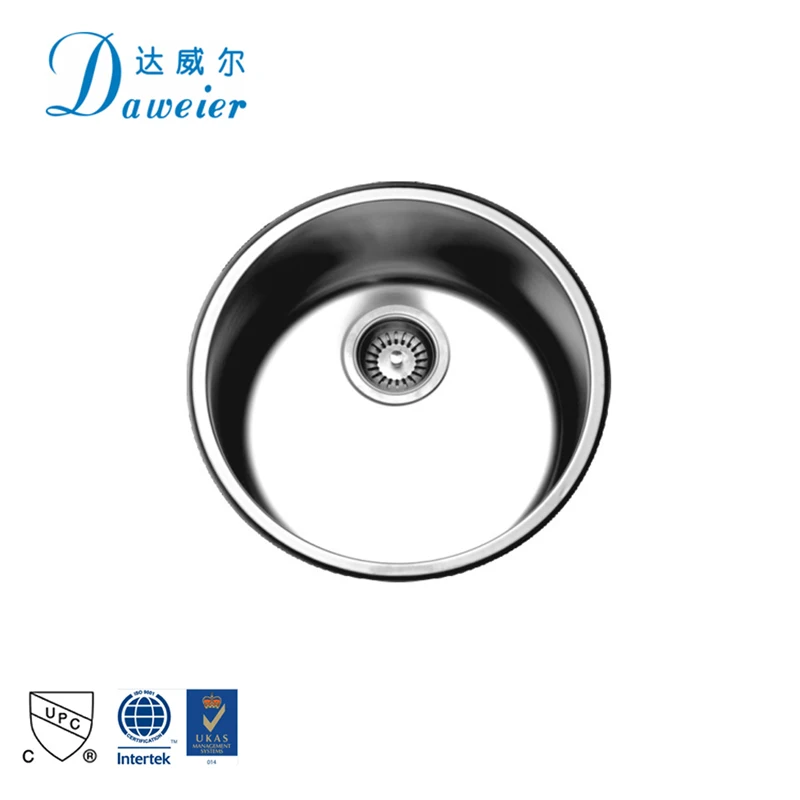 Round Edge Single Bowl Sink Above Counter Mounted Sink Restaurant Kitchen Sink