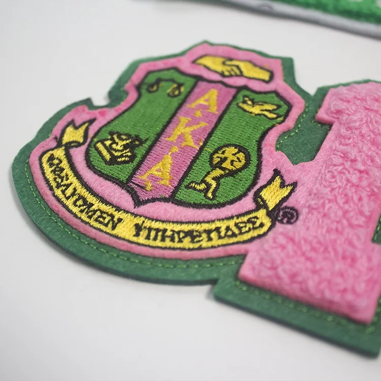 Digitizing Embroidered Services Custom Numbers Logo Embroidery Iron on Chenille Patches Letters for Sportswear