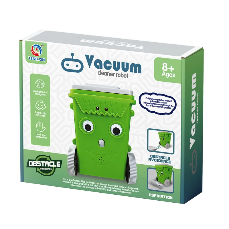 Hot Sale Small Clean Robots Toy Diy Electric Vacuum Cleaner Science Engineering Toys for Kids