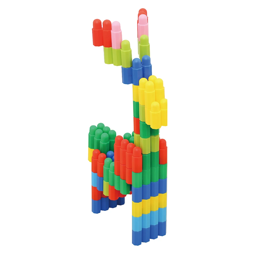 66PCS PP Colorful plastic bullet building blocks toys creative assembly educational toy block for kids