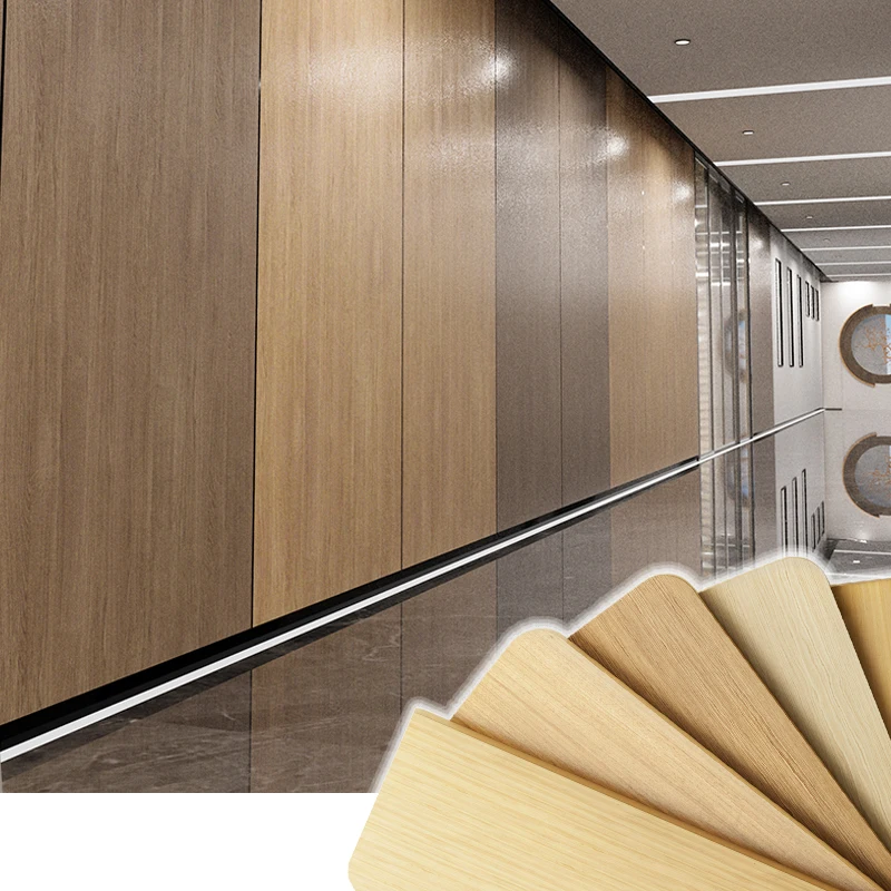 Office Building Wood Veneer Laminate PC Wood Panel Interior Bamboo Charcoal Wood Veneer Flat Panel Co-extrusion