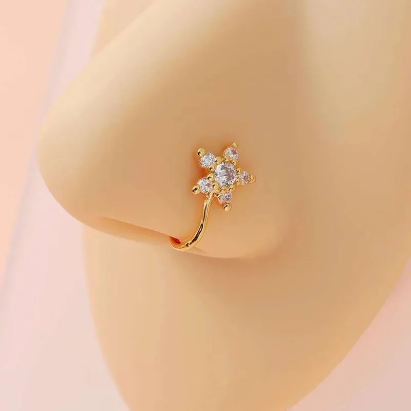 Fashion piercing jewelry more SKU bunny butterfly faux nose ring nose cuff CZ Non Piercing nose clip wholesale Body Jewelry
