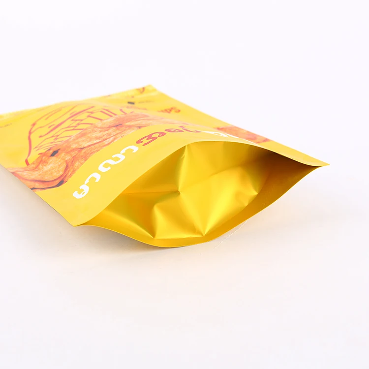 Custom printed resealable gold shinny matte potato chip bag sealer chips packing potato packaging bag