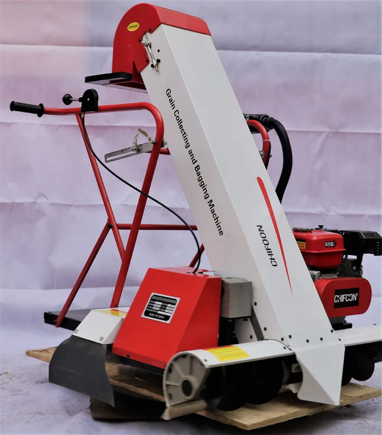 
One person operate cyclone grain dust collector for paddy rice collecting and bagging of farm agricultural machines 