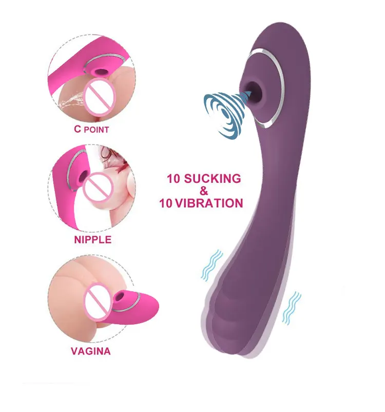 Hot Sale Sex Toy USB Charge 10 Speed Frequency Vibration  G-Spot and Clitoris Sucking Vibrator For Women Masturbation