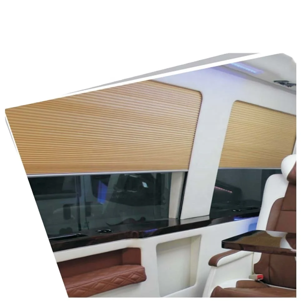 Manual mini bus side window sunshade curtain