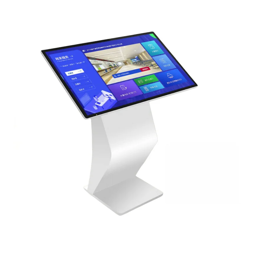 Indoor Monitor Android Digital Signage Display Panels Floor Standing Interactive Advertising Display