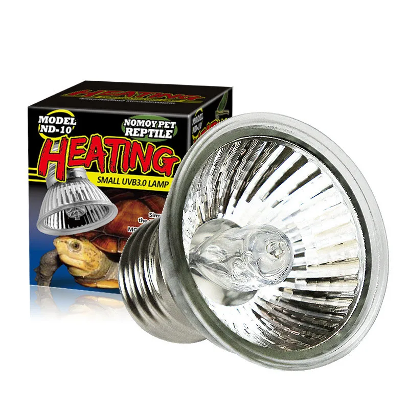 Low Heat 25W 50W 75W UV Halogen Lamp Bulb Full Spectrum UVA UVB 3.0 Reptile Basking Spot Light Lamp