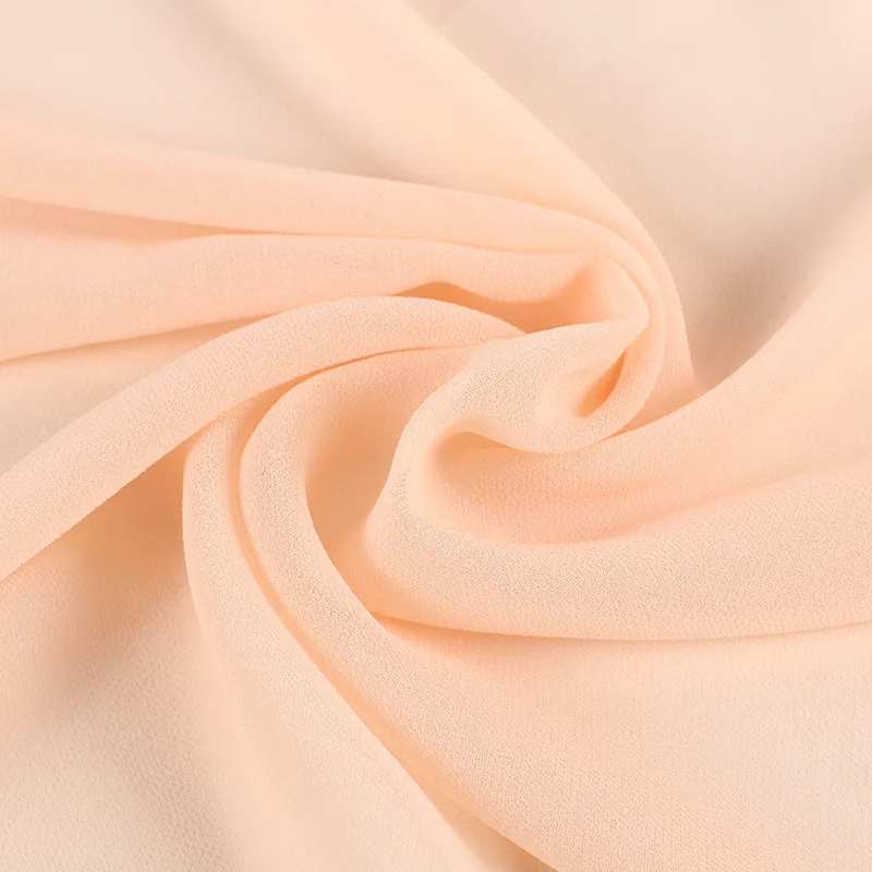 Factory Wholesale Hot Sale Dress Fabric Free Sample Soft Chiffon Fabric Roll Plain Chiffon Fabric