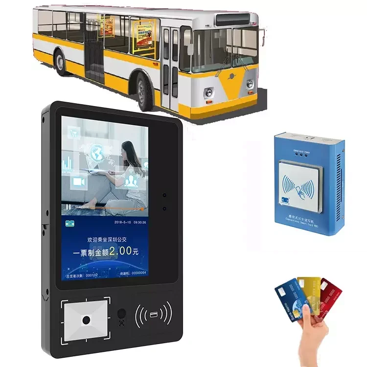 Contactless bus smart card validator with 3g 4g GPS NFC BT QR Code EMV L1 L2 Approved Bus Reader Ticketing System