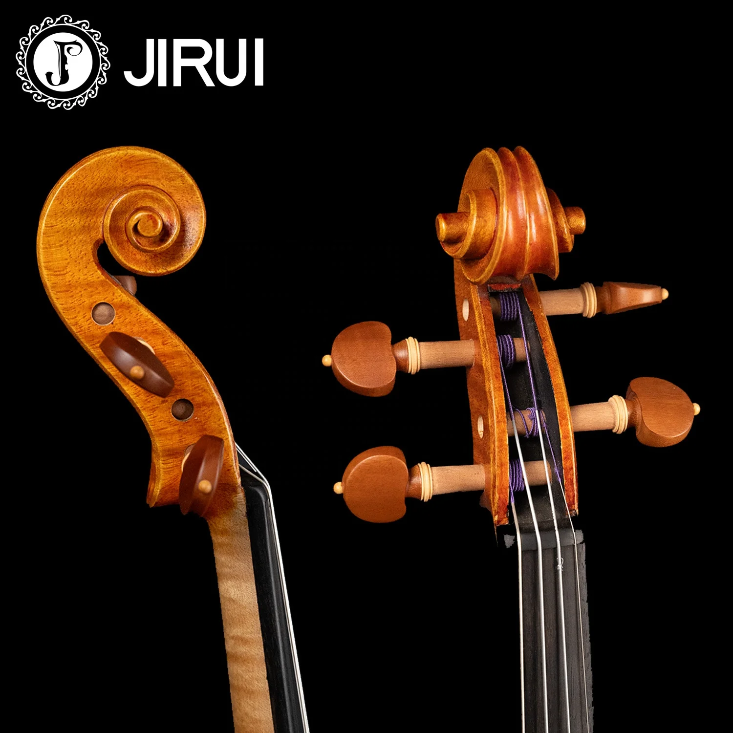 Full-Size Handmade Professional 1/32 -4/4 Violin Top Selling Advanced Flamed Maple with Spruce Face Nice Violin for Performance