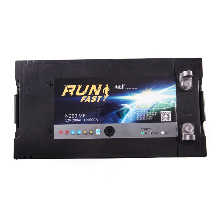 Truck lead acid battery N200MF 12V200Ah Car factory golf other auto