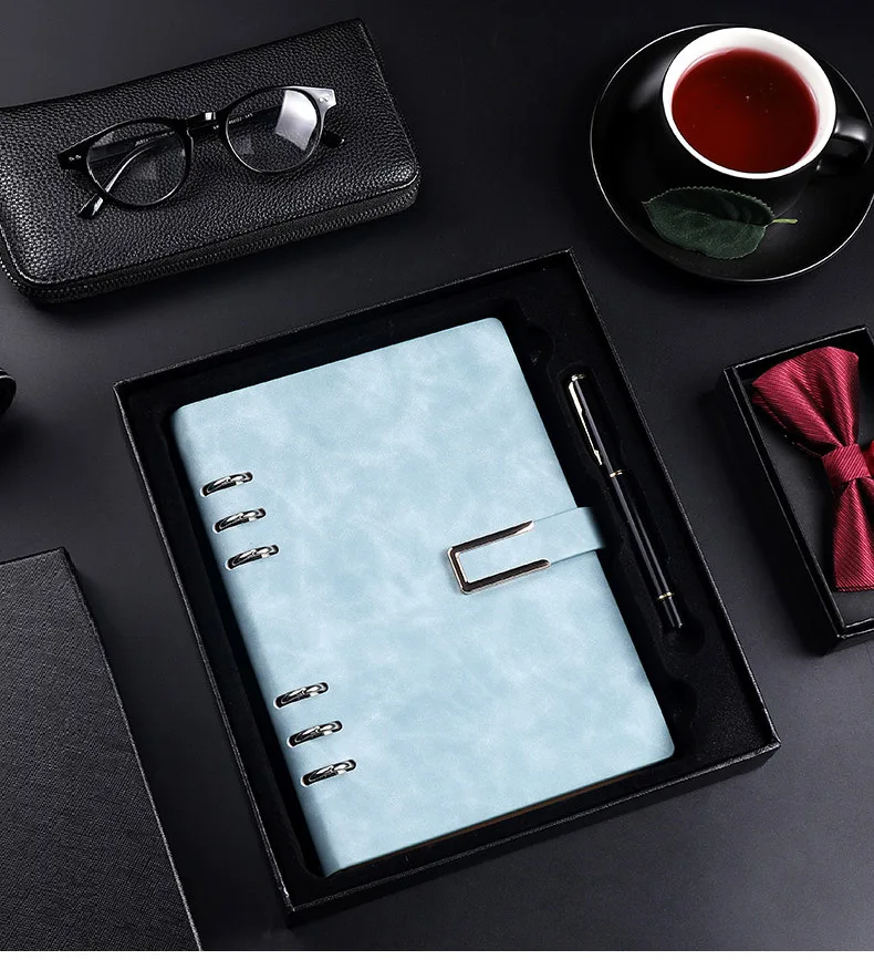 Wholesale a5 b5 loose-leaf notebook business office notepad student diary magnetic buckle hollow notebook