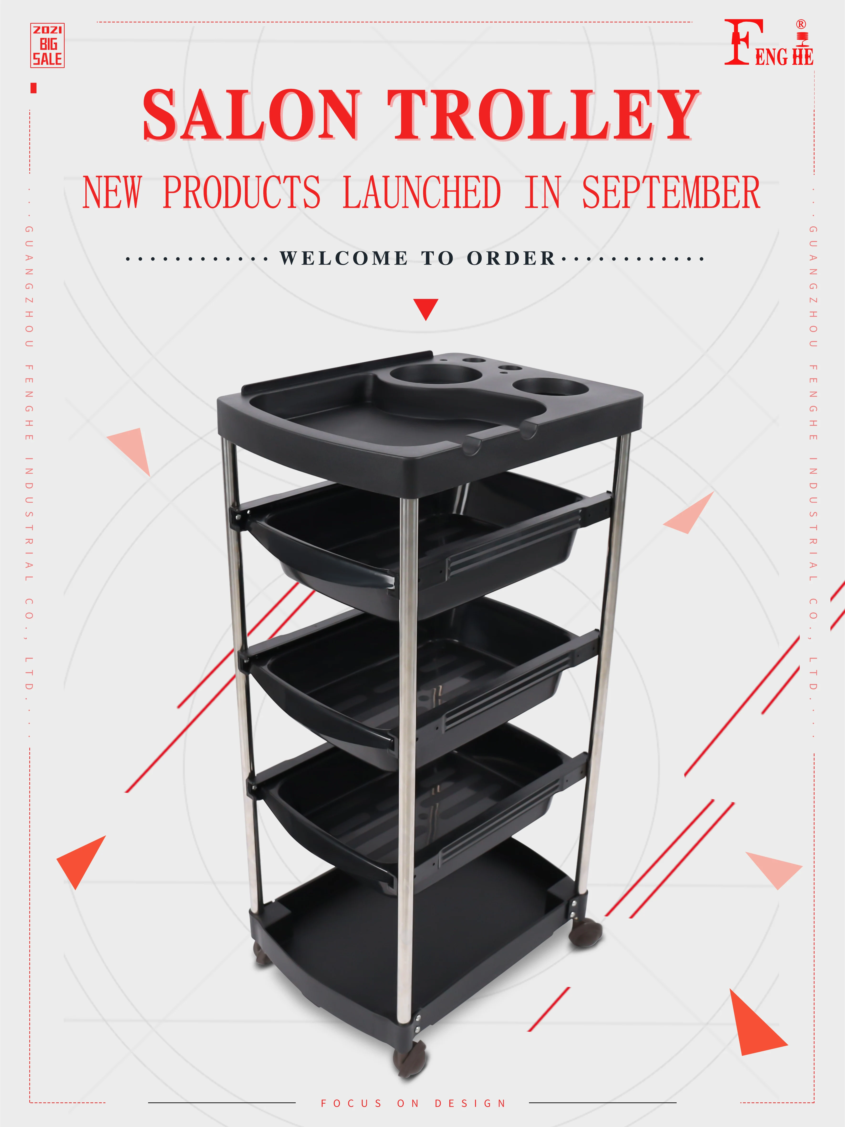 X07 new design 4 drawers hairdresser facial on line and shop selling barber cart  beauty salon trolley
