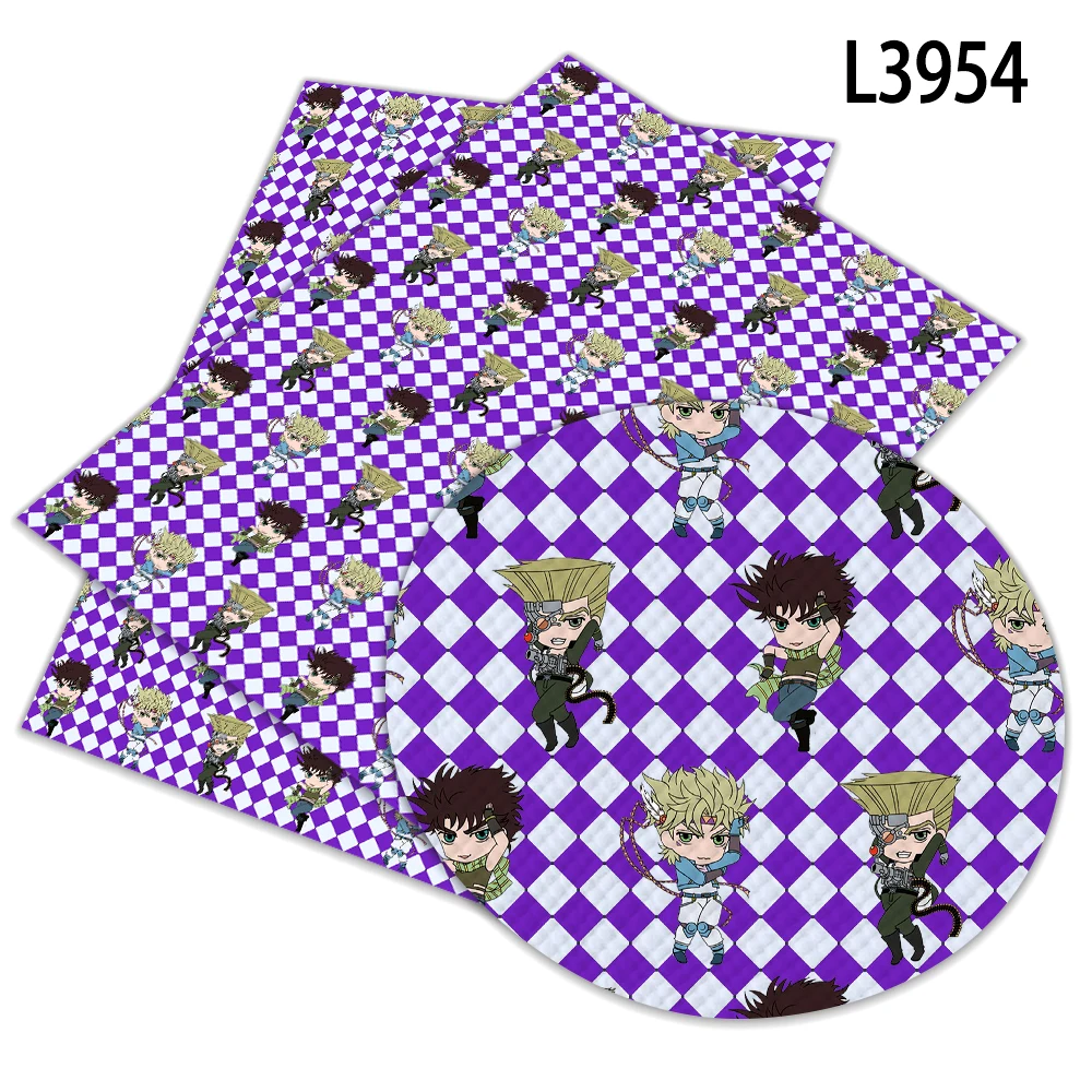 30x136 см JOJO adventure искусственная кожа лист для волос бант Сумки ремесла
