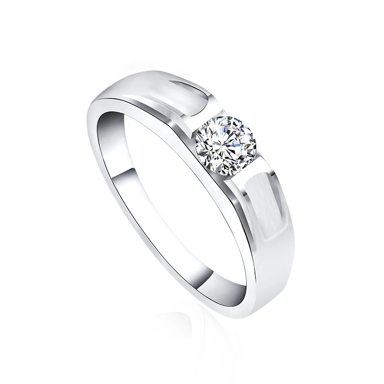 
Trendy gemstone jewelry PT950 Platinum planted 0.5 ct VVS quality moissanite rings for wedding 