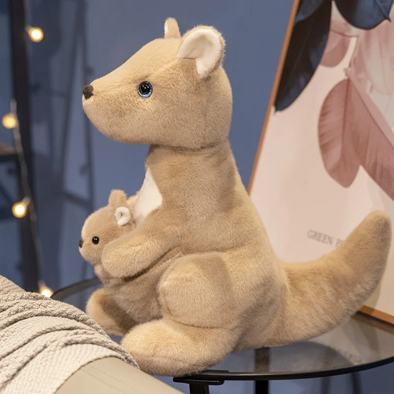 22cm 35cm Super Soft Huggable Kangaroo Toy for Baby and Toddler Boys Mother and Son Kangaroo Plush Toys
