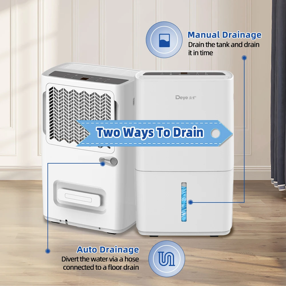 Deye high quality DYD-R50A 50L 1owest smart air dry home dehumidifier with R290