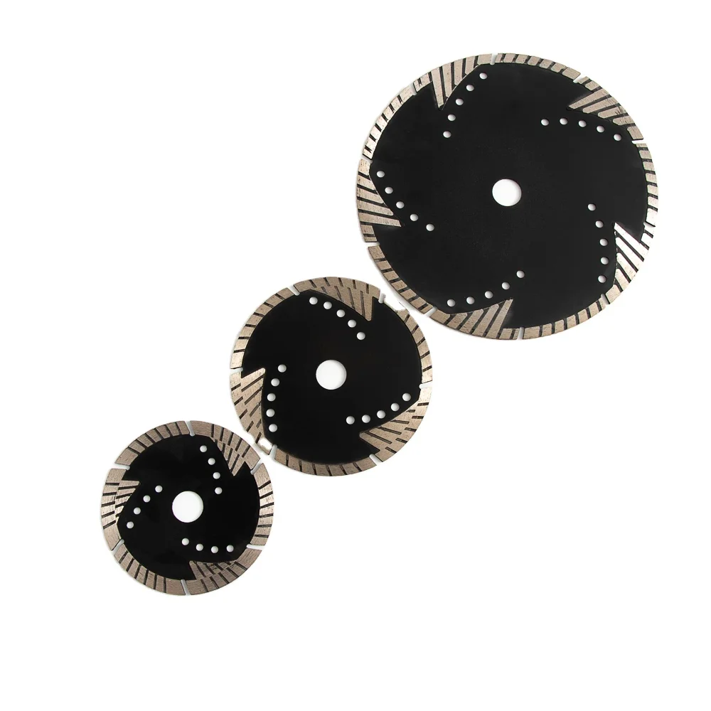 150mm 6inch concrete marble disc turbo segment diamond saw blade with teeth protection saw blade for granite