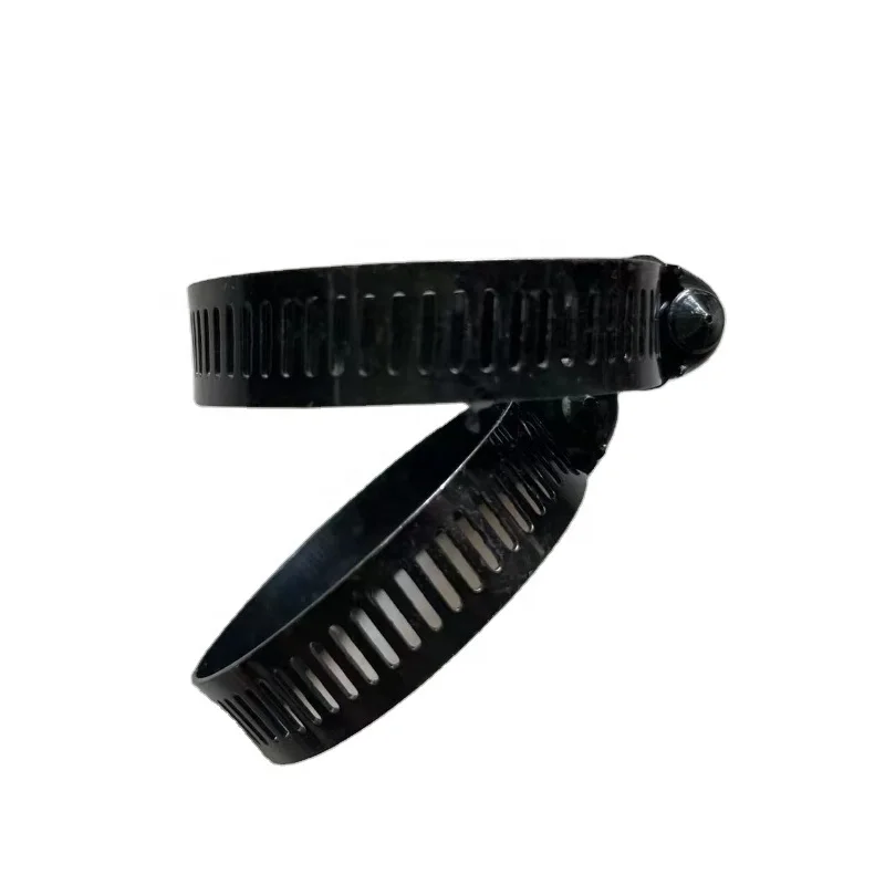 201/304/316 Stainless Steel American Type Hose Clamp Black Auto Part Clamp Fastener Worm Drive Perforated Pipe Hose Clips Clamps