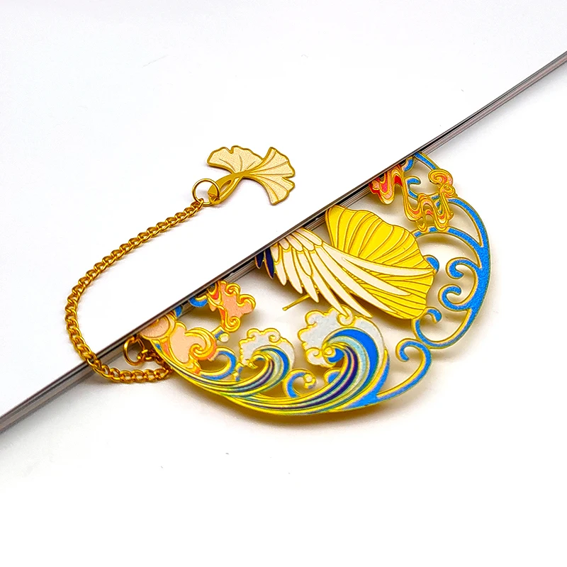 Personalized Custom  Plated 3D Tassels  Bookmark delicacy Metal Bookmarks corrosion hollowing  Bookmarks