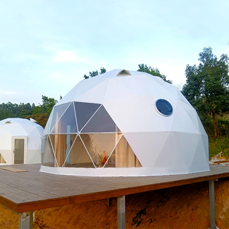 Nordic Style Camping Outdoor Prefab Tiny House Family Backyard Leisure Nap Glamping Hotel Dome Tent