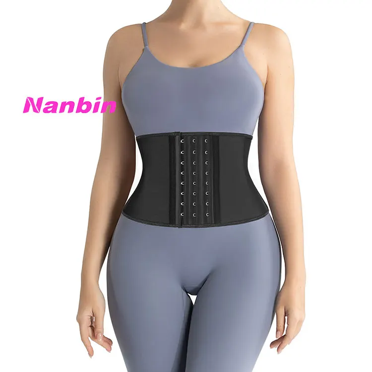 Faja Colombianas Women Underwear 9 Steel Bones Short Torso Latex 7 Inches Waist Trainer Corset Shapers