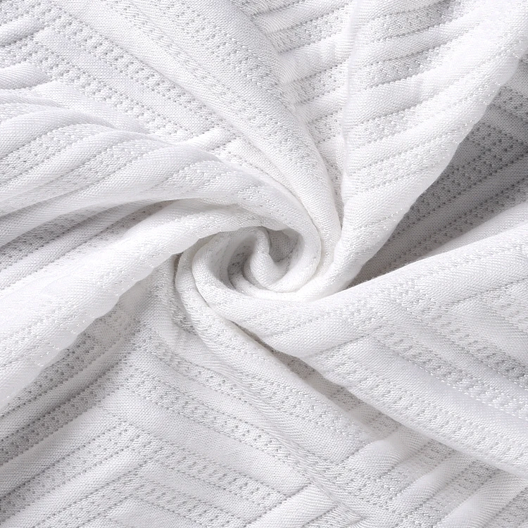 Customized Color Breathable 100% Organic Cotton Quilted Knit Mattress Fabric for Home Textile Mattress Pillow