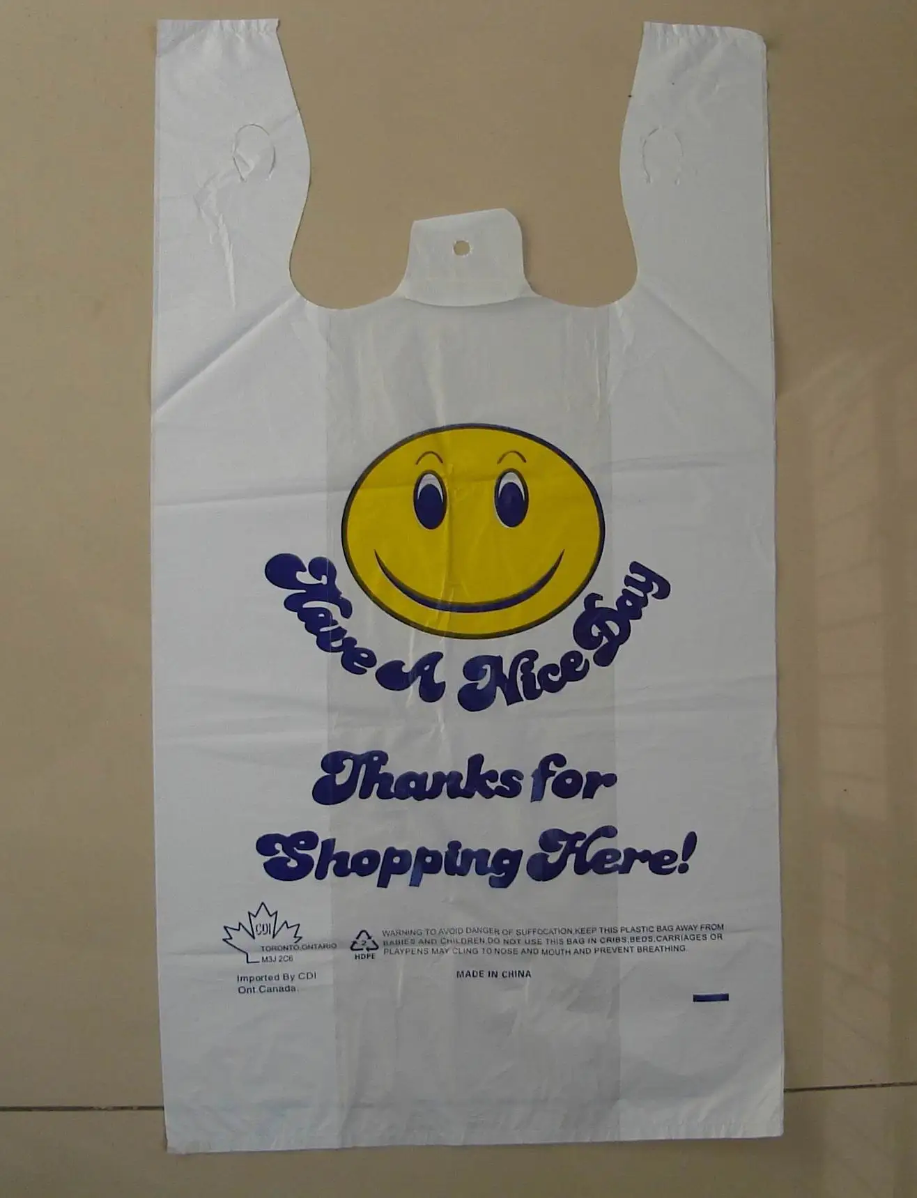 Printed logo T-shirt plastic bags customized color for market and clothes shop