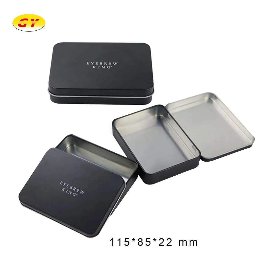 Factory Price rectangular shape Black Small Metal Tin Box for gift