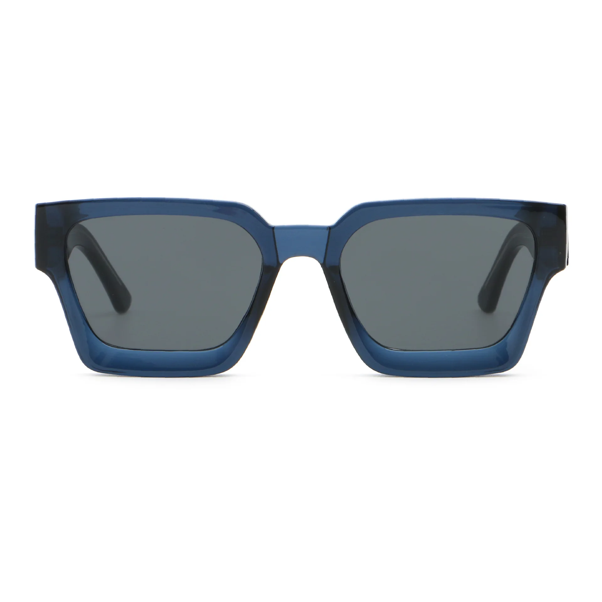 2024 Handmade Custom logo high-end unisex propionic acid sunglasses uv400 vintage large thick frame metal core square sunglasses