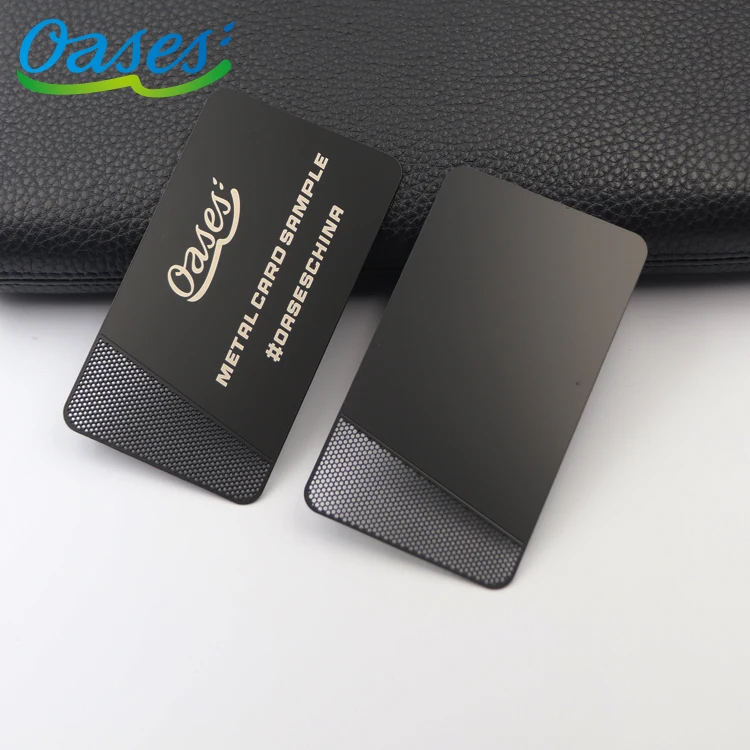 Good Quality Personalized Customized Metal Crafts Plated NamePlate Matt Black Metal Business Card