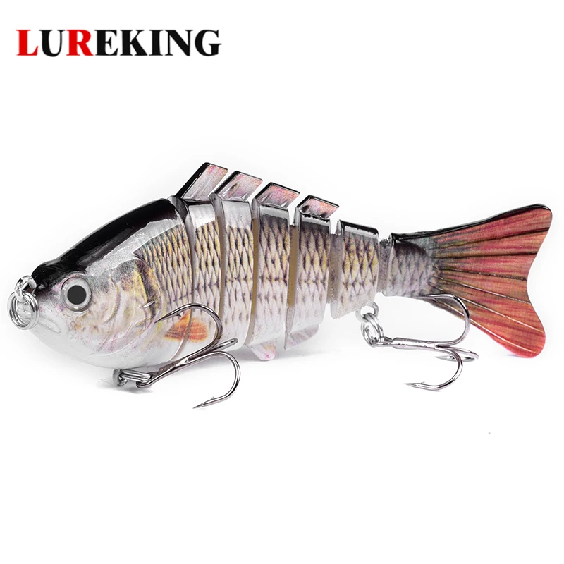 Lureking Lifelike 100mm 4inch 15g 7 Segments sunfish fishing lure,  hard plastic jointed bass fishing lure