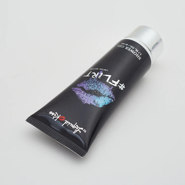 100ml 3.3oz Empty Matte Black Soft Tubes Refillable Plastic Lotion Squeeze Cosmetic Packaging Cream Tube Flip Lids Container