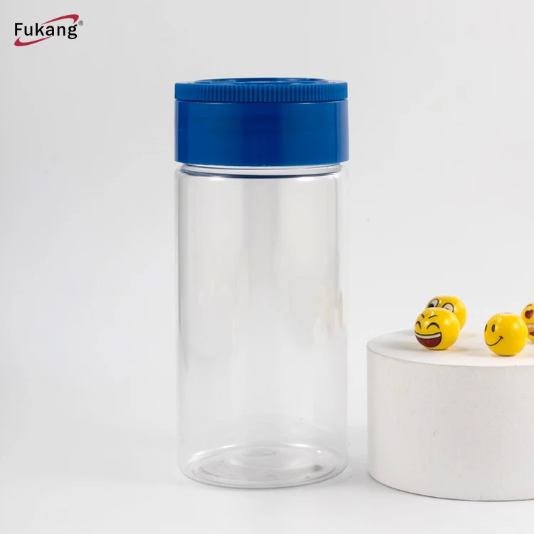 wholesale Cylinder round salt pepper spice plastic  bottle  seasoning bottles