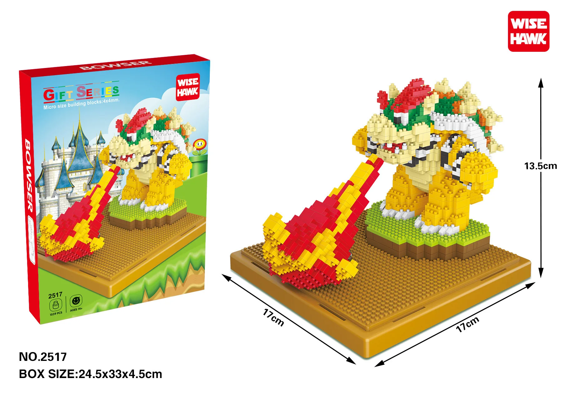 Cartoon Building Mini Blocks Set DIY Educational Assembly Toys Kids Princess Bowser Yoshi Mario Figures Plastic Model Toy Box