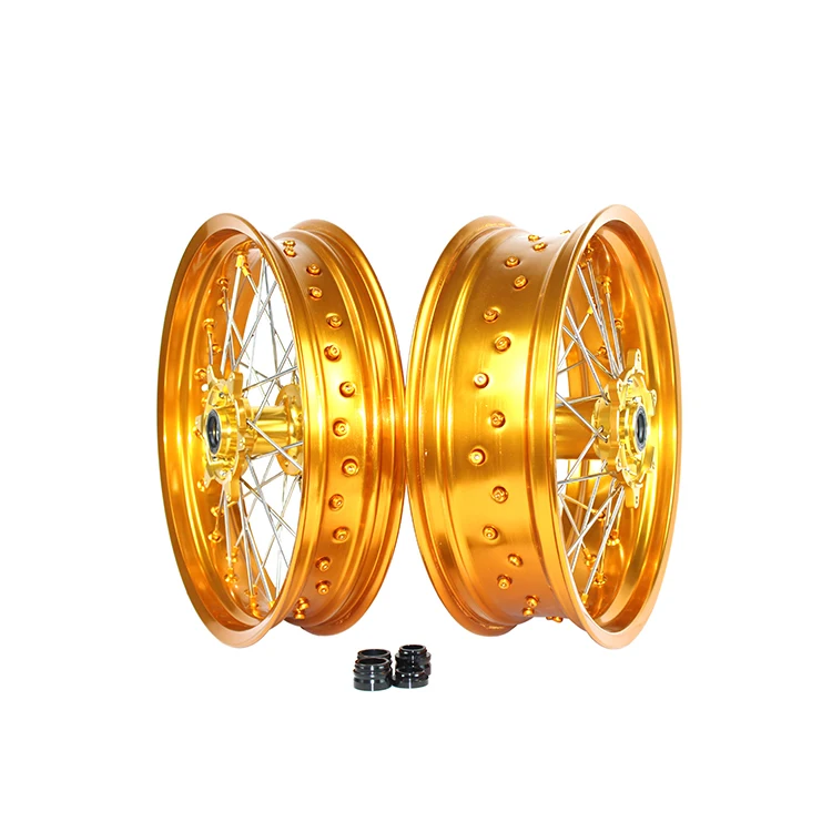 Motorcycle accessories 17 Inch spoked super motard wheels for yz450f