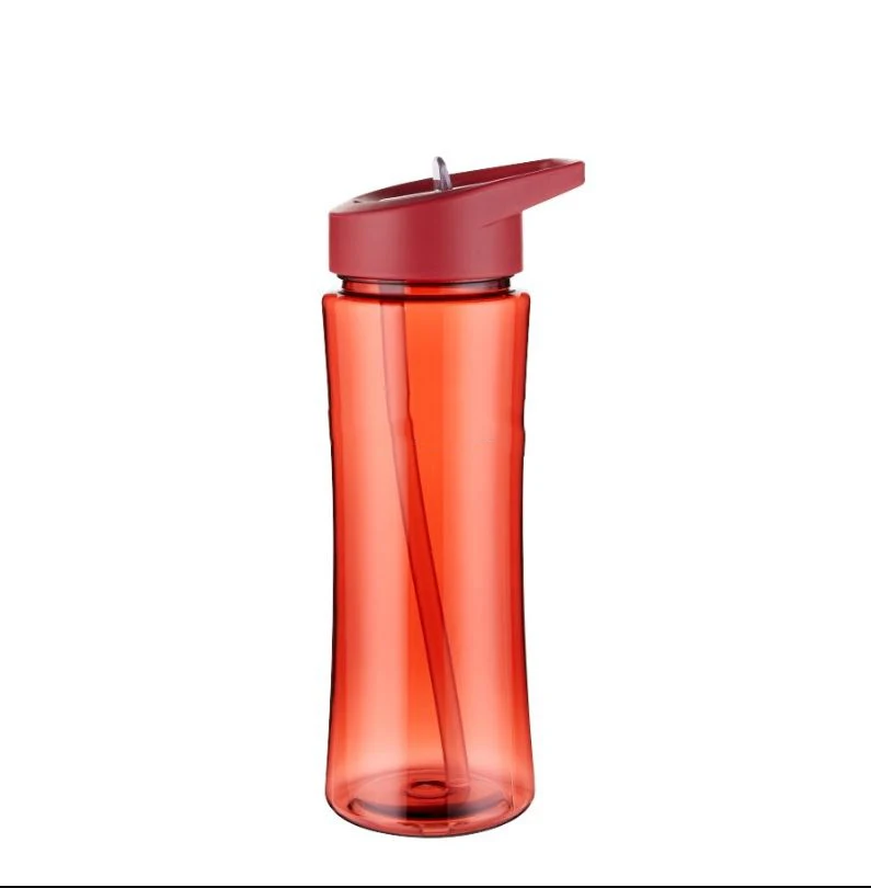 
wholesale cheap Custom logo 500ml drink plastic water bottle with straw 