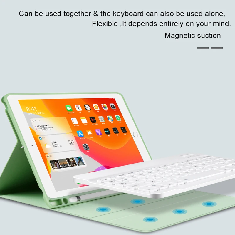 For ipad keyboard case 9.7 2017/2018 air1 /2  BT connection case for ipad air 2 keyboard case