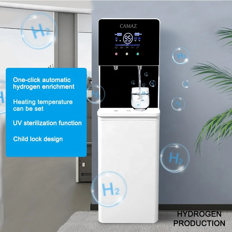 CAMAZ 3000ppb hydrogen rich water dispenser hot cold water RO reverse osmosis freestanding water dispensers
