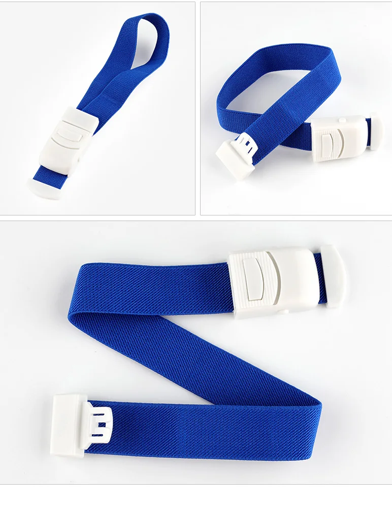 Factory Directly Quick Shipment Buckle Tourniquet Plastic Blue Tourniquet Elastic Belt CE Certificate Customized Logo Or Color