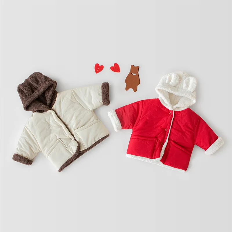 
Wholesale boutique teddy children clothing baby boys girls winter coat for kids 