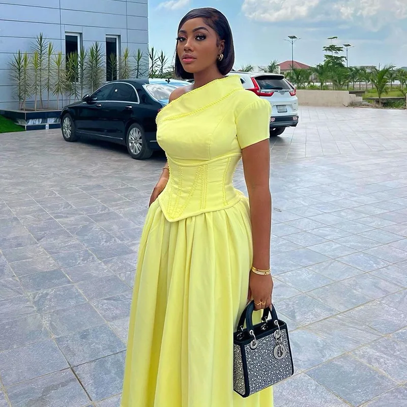 Designer New Summer Long Corset Dress Woman ElegantPolyester and Spandex Stretch Bodycon Fishbone Dress