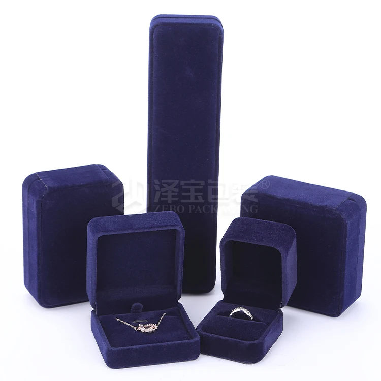 Multi color Custom wedding jewelry packaging set box jewelry box velvet