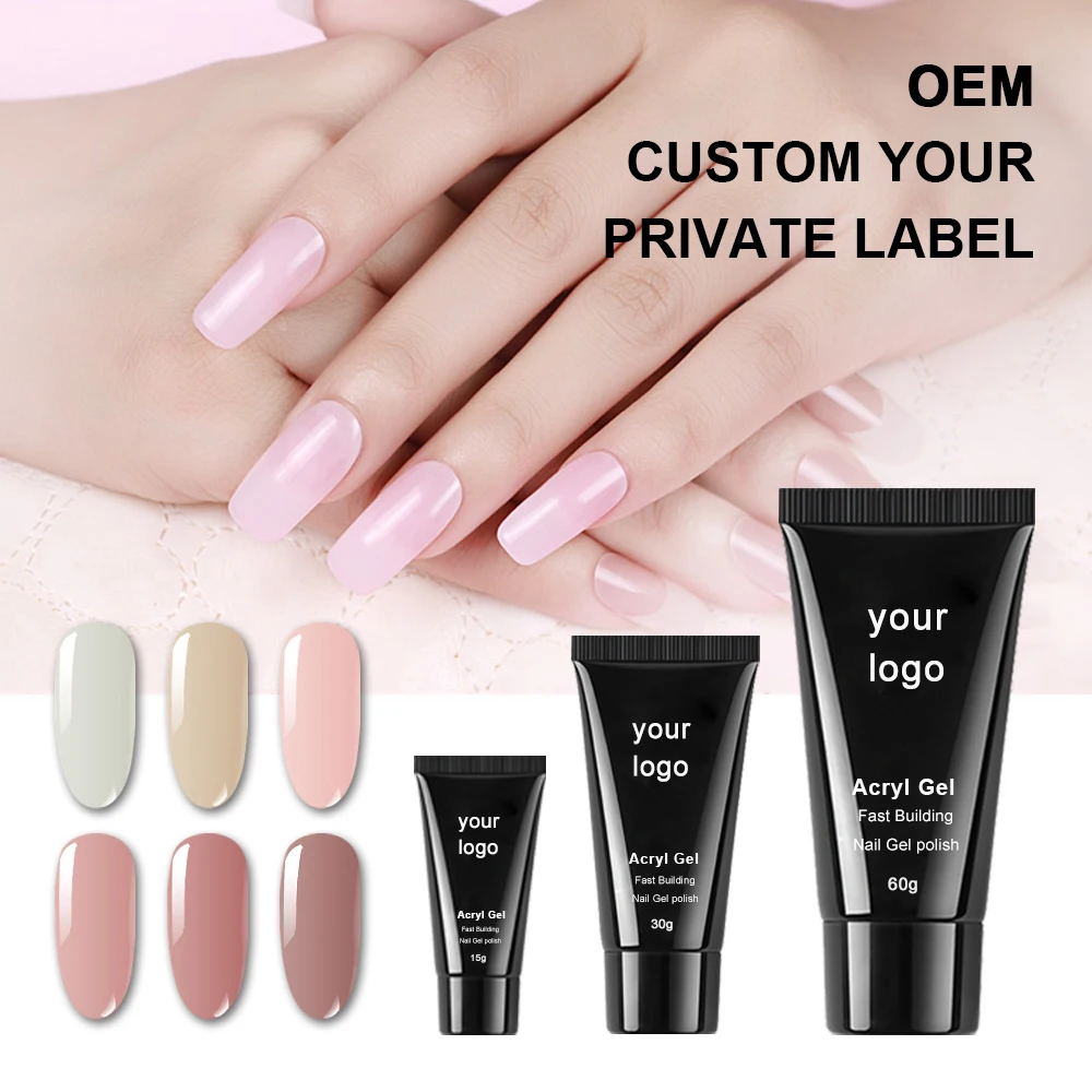 Free samples new colors poly gel acrylic gel nail poligel nail extension in tubes