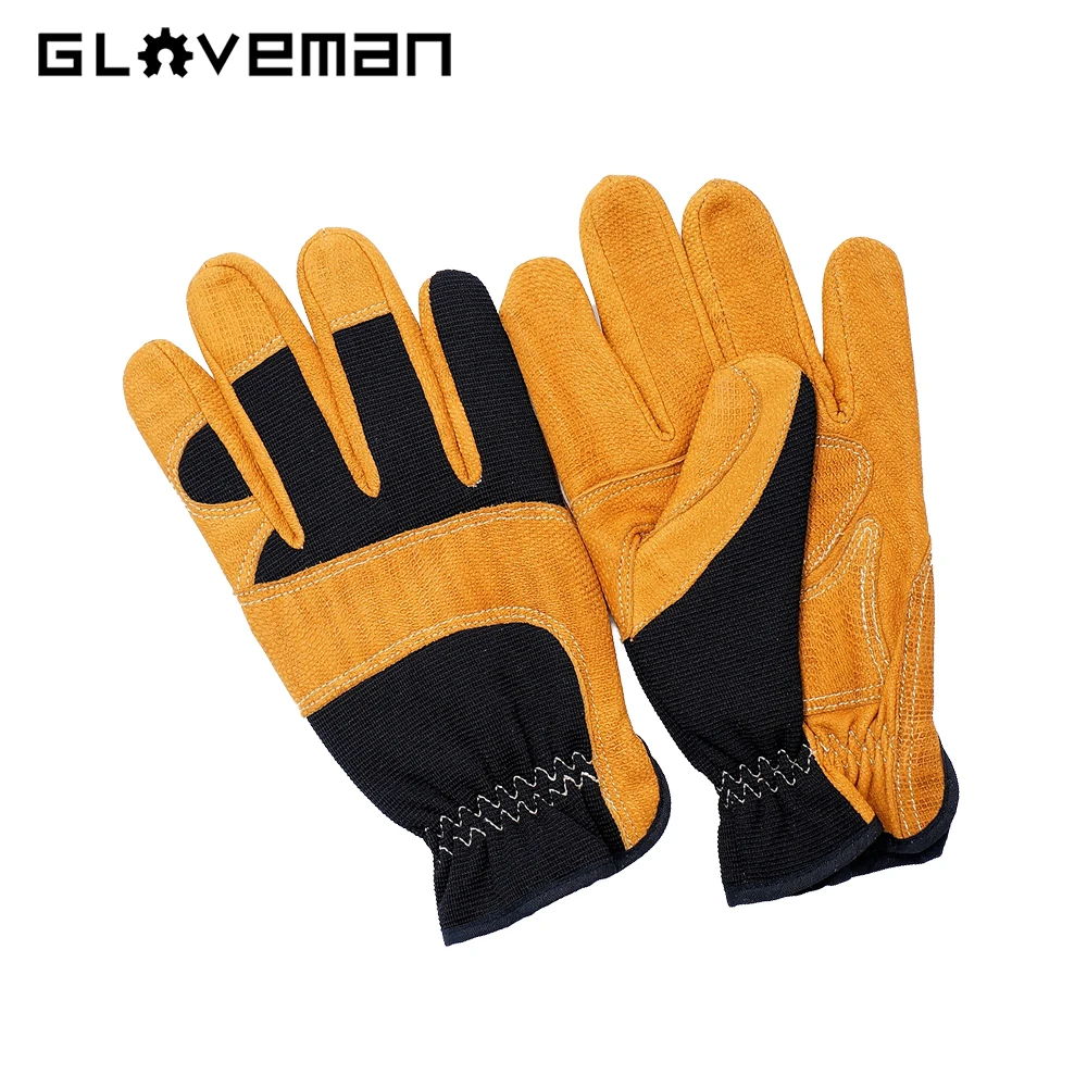 GLOVEMAN новый дизайн змеиная кожа риггер строительство промышленная ферма сад безопасность рабочие кожаные водительские перчатки