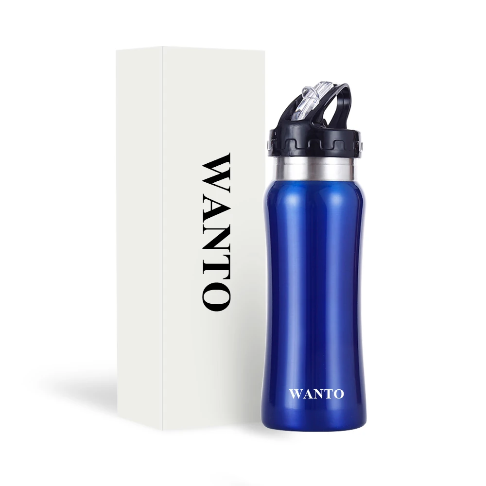 Wanto fitness narrow mouth stainless steel school hot and cold water bottle eco friendly for promotion